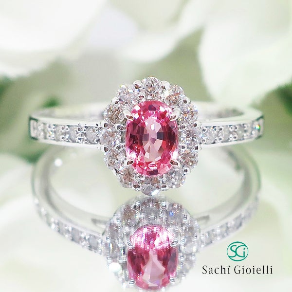 0.538ctパパラチアサファイアのリング